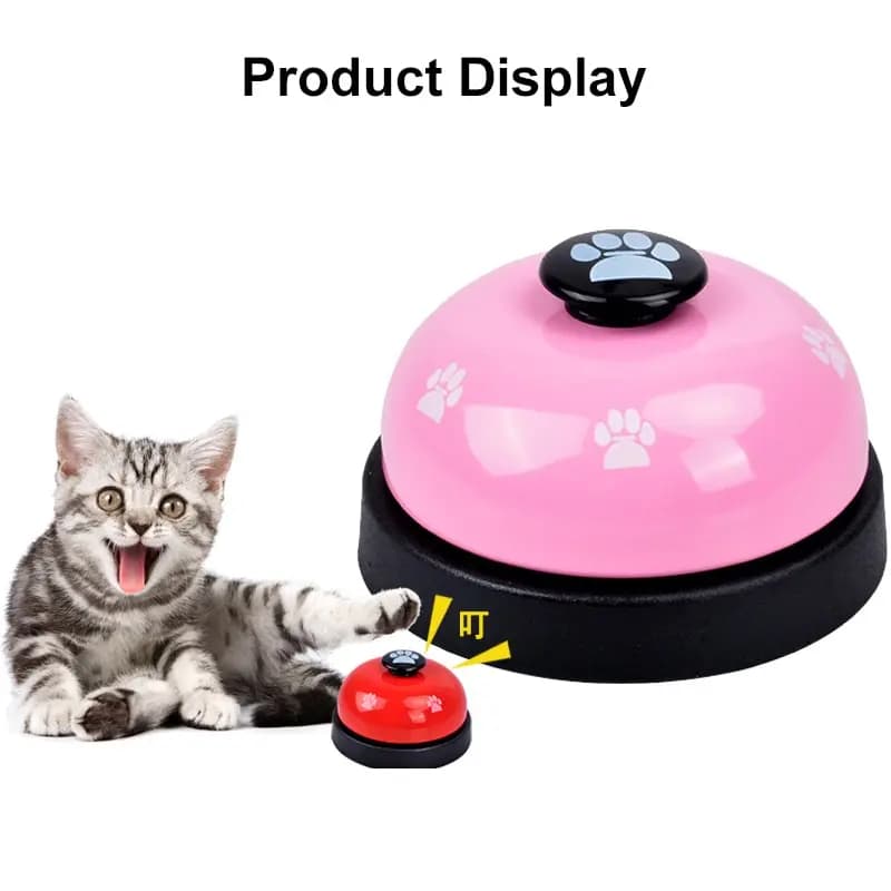 1pc Pet Toy Training Dinner Small Bell Footprint giocattoli per cani per Teddy Puppy Pet Call accessori per cuccioli giocattoli per animali domestici