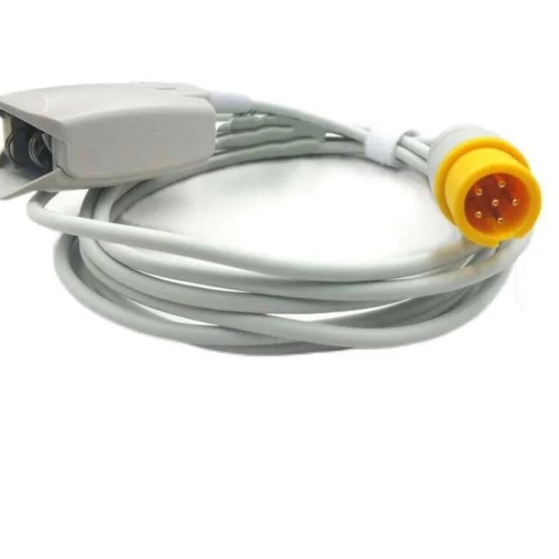 SPO2 to Clip Pulsometer for Adults Compatible with Contec CMS8000, 6 Pin, 2.8m, TPU