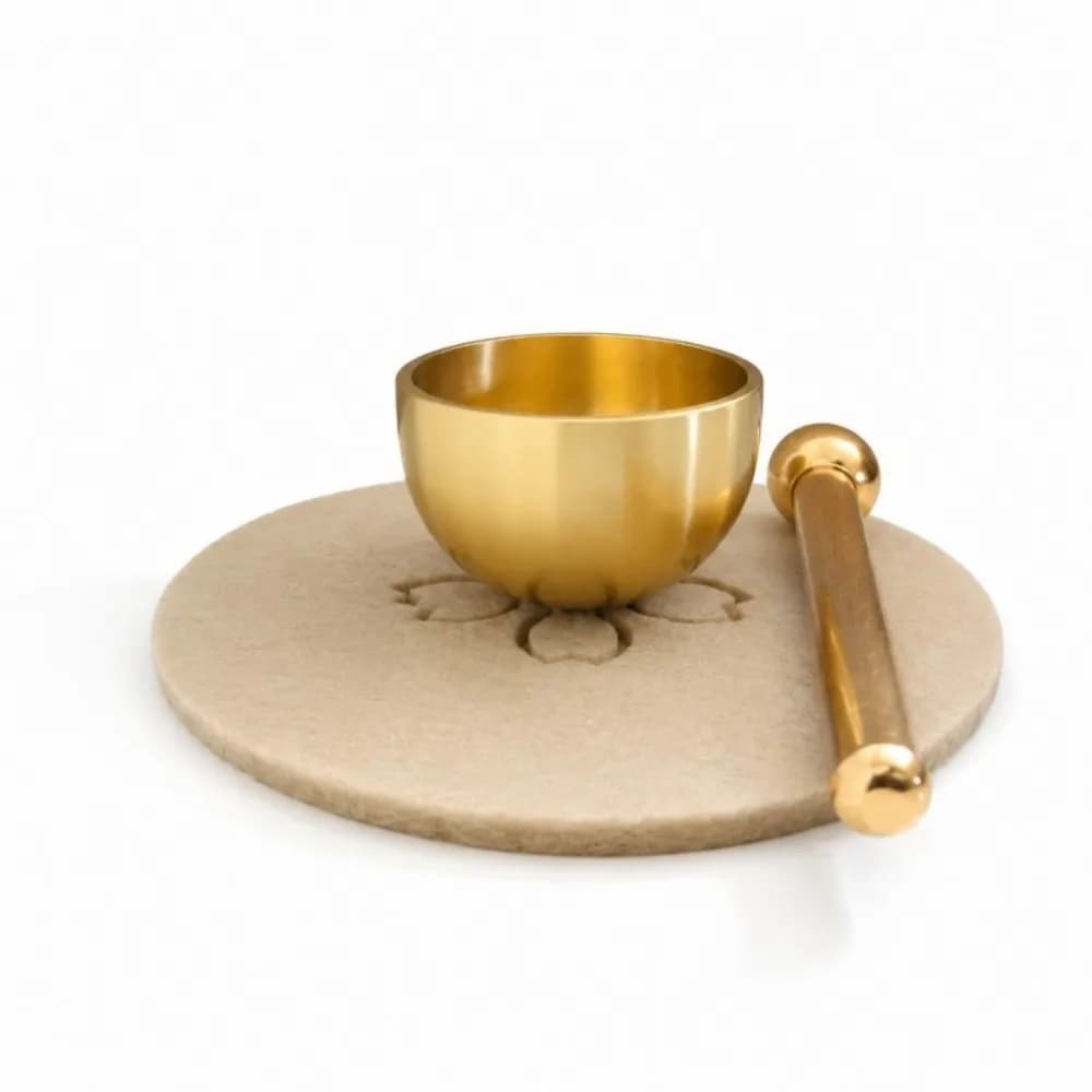 Mini Singing Bowl Set Handmade with Mallet and Ball Meditation Sound Bowl Brass Relaxing Sound Copper Chant Bowl