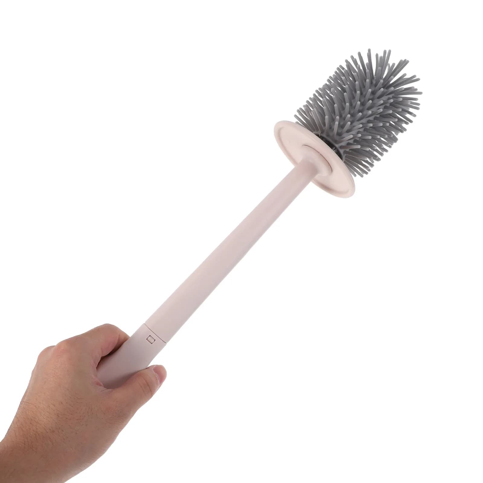 1Set Wall Mounted Toilet Brush Set Long Handle Bathroom Cleaning Tool Space Saving Toilet Bowl Scrubber with Holder for Home