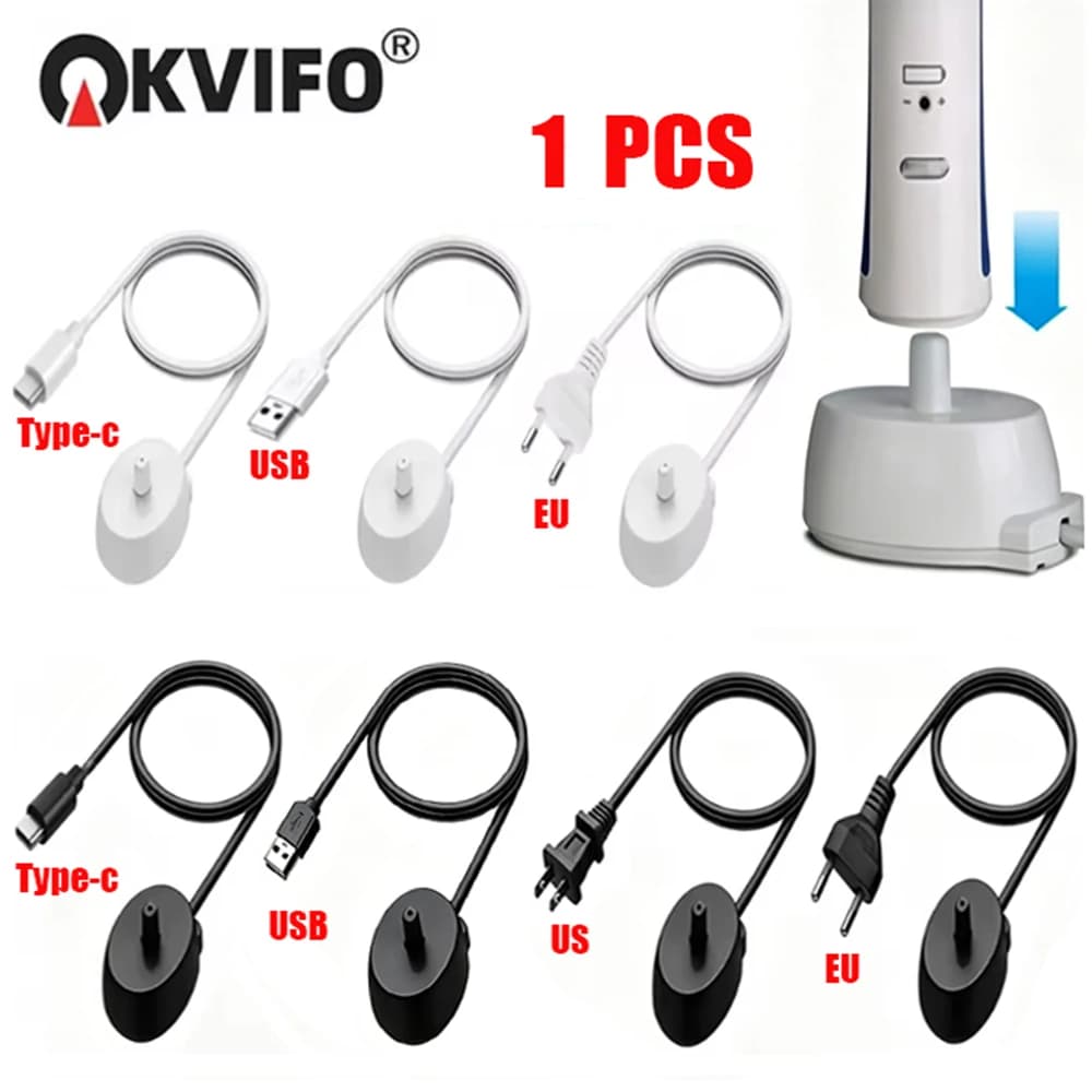 1 Pcs Charger Fit for Oral B Braun Electric Toothbrush iO Series 3 4 5 6 1000/3000/5000/7000/7500 Waterproof Inductive Base