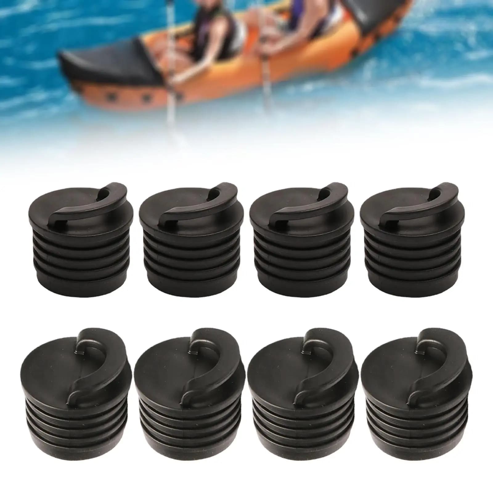 Tappo di scarico per kayak Tappo per foro in gomma impermeabile Sostituzione professionale a tenuta stagna per canoa per barca a pale