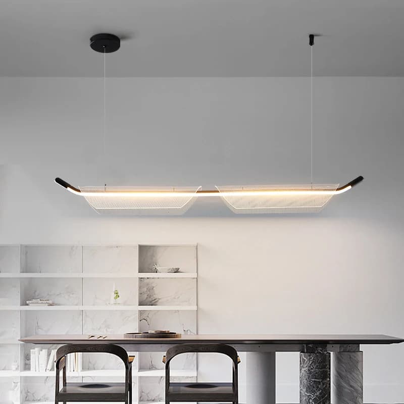 Lampada a sospensione per ristorante di design minimalista moderno Bar creativo striscia di fascia alta tavolo da pranzo apparecchi di illuminazione lampadario da cucina