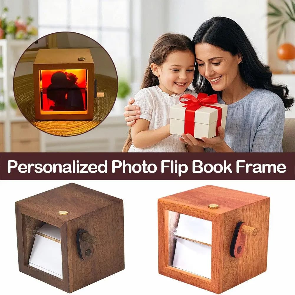 Collezione commemorativa personalizzata fai-da-te Regalo Foto romantica Cornice per flipbook Animazione in legno Immagini Album Decorazione regalo