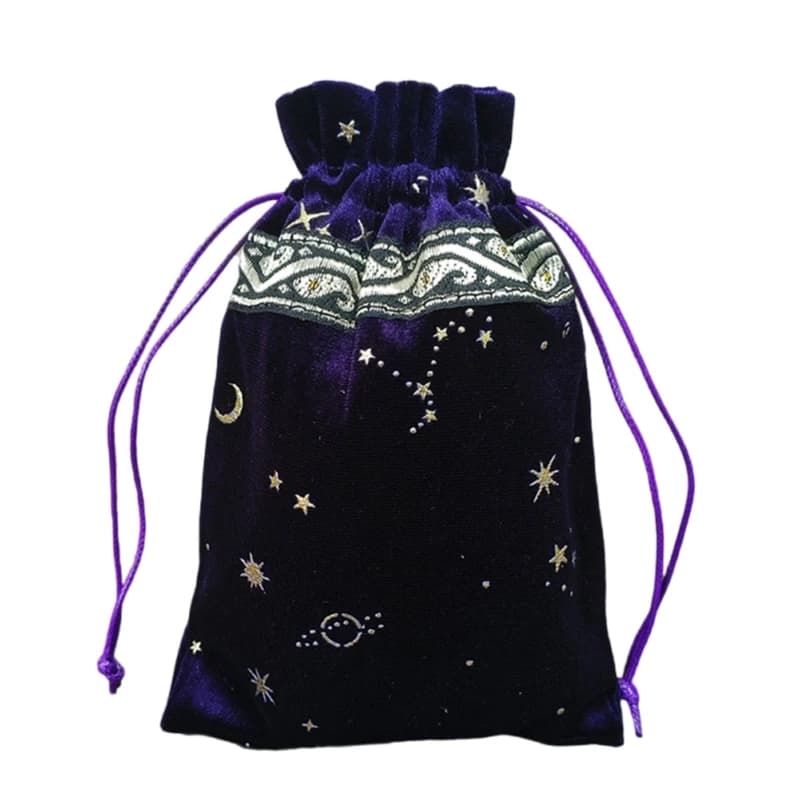 Tarocchi Oracoli Borsa portaoggetti per carte Gioielli Dadi Sacchetti Velluto Cordoni Borsa Divinazioni Accessorio per Appassionato di tarocchi