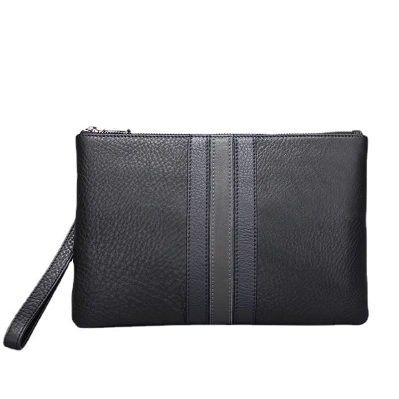 Genuine Leather iPad Clutch Bag for Men's Business Casual Envelope Handbag