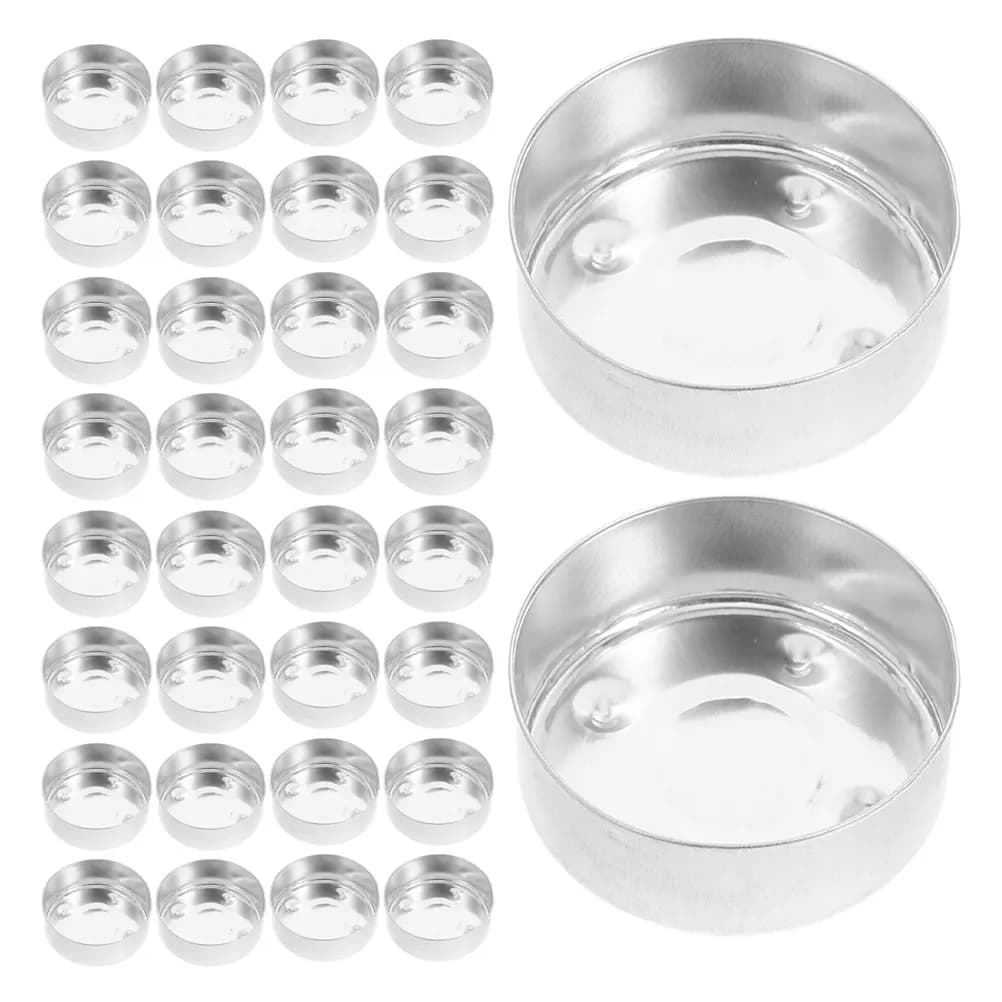 120 Pieces of Aluminum Supports for Tealight Candles Fai-da-Te, Votive Candles, Electronic Candles, Wedding Decorations and Celebrations, Windproof