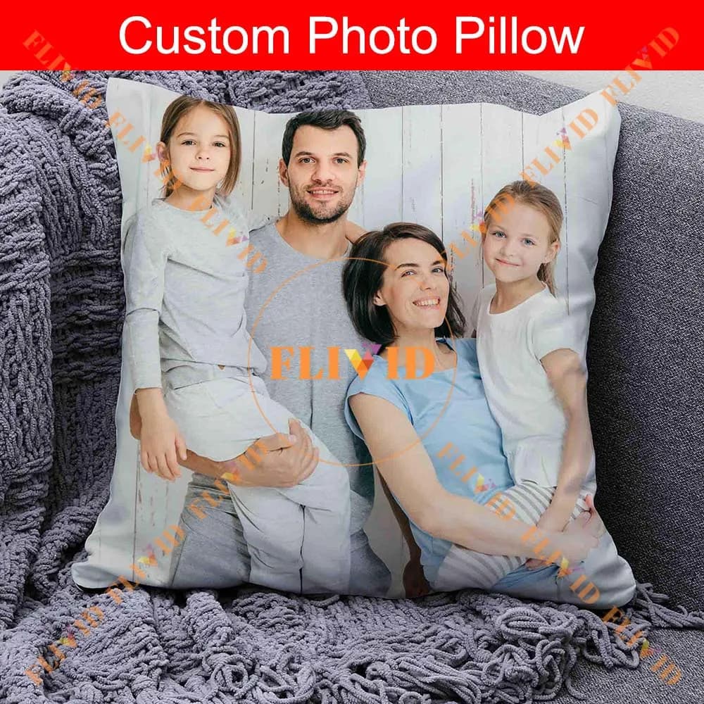 Cuscini fotografici personalizzati con il tuo ritratto, cuscino fotografico personalizzato per animali domestici, cuscino Confidente personalizzato, regalo commemorativo di compleanno, regali per gli amanti