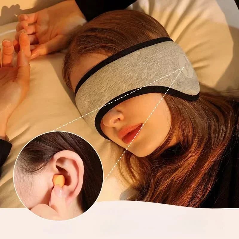 Sleep Blackout Eye Mask With Earplugs Super Sound Insulation And light Isolation Dormitory Noise Prevention For Men Women