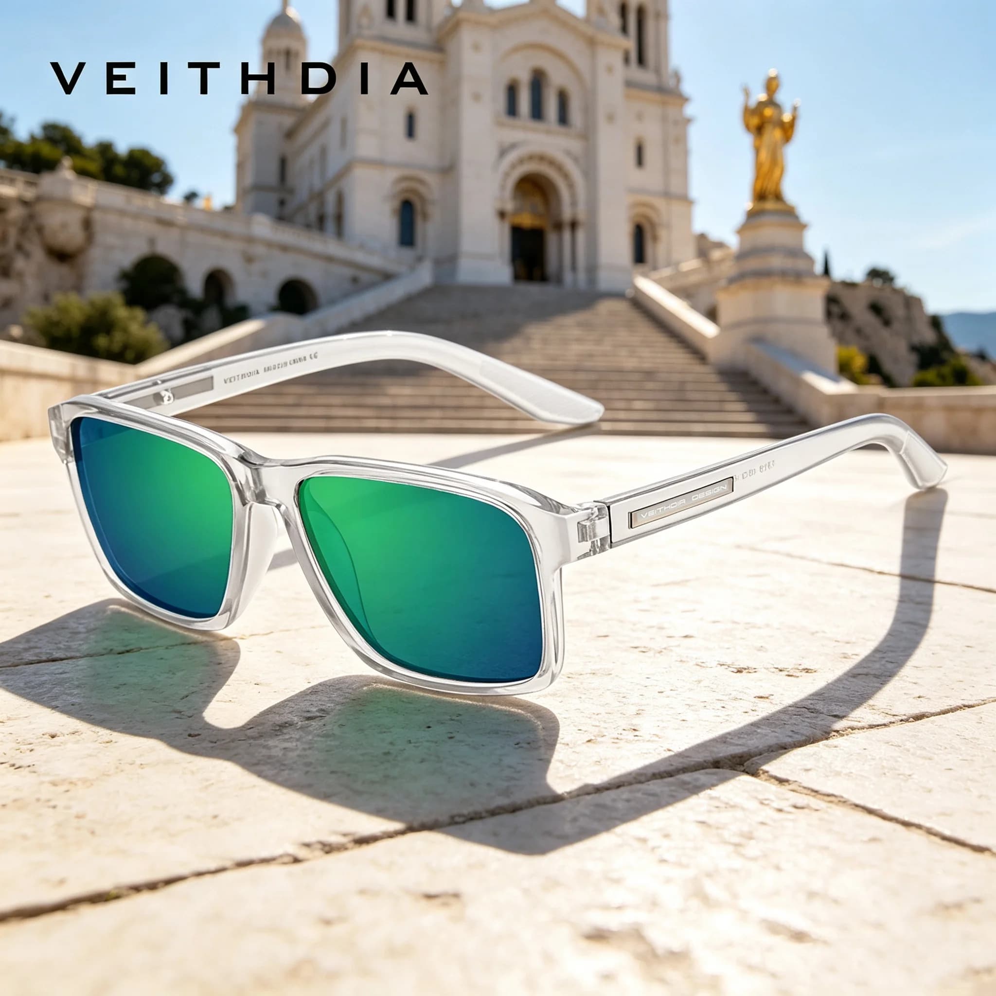 VEITHDIA New Brand Fashion Polarized Sunglasses TR90 UV400 Mirror Outdoor Sports Driving Unisex Luxe For Less Eyeglasses VF79A19