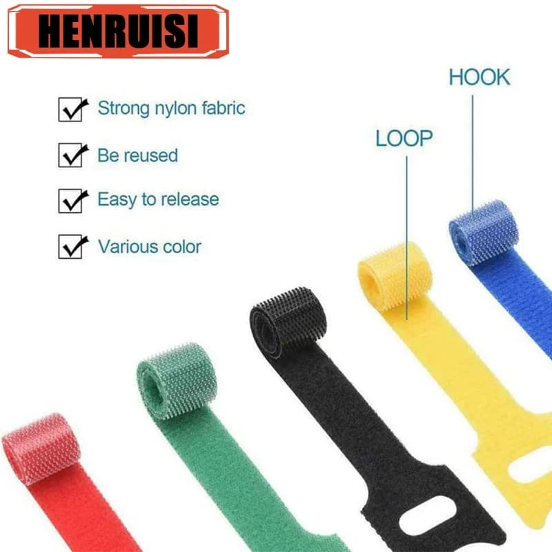Fascette stringicavo in nylon colorate riutilizzabili, 50 pz, all'ingrosso, fascette a strappo, fascette a zip, fascette per cavi, fascette per fili