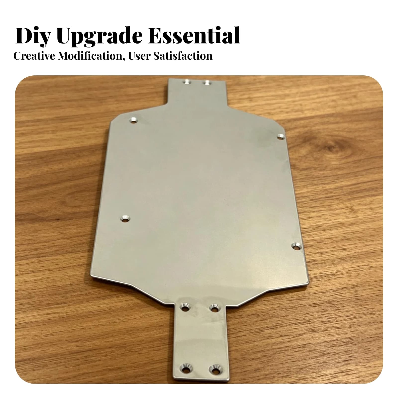 304 Stainless Steel Mirror Finish Bottom Plate RC Car Chassis Plate with Flat Metal Sheet for 1/14 14301 14302 14303 14304