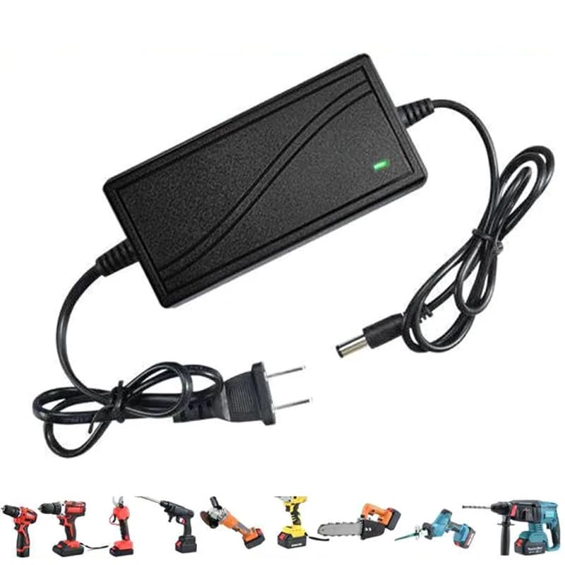 Caricabatterie per adattatore agli ioni di litio 21V 2A foro rotondo chiave elettrica universale smerigliatrice angolare sega elettrica caricabatteria al litio