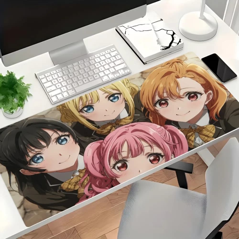 Tappetino da Scrivania in Stile Anime Kawaii, Simpatico Tappetino per Mouse con Uniforme Scolastica JK, Tappetino da Gioco Antiscivolo Liscio