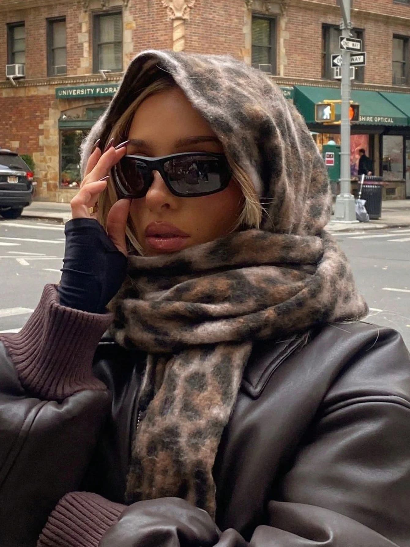 Winter Travel Warm Cashmere Shawl Scarf Fashion Women Luxury Leopard Print Pashmina Blanket Wraps Female Poncho Bufanda