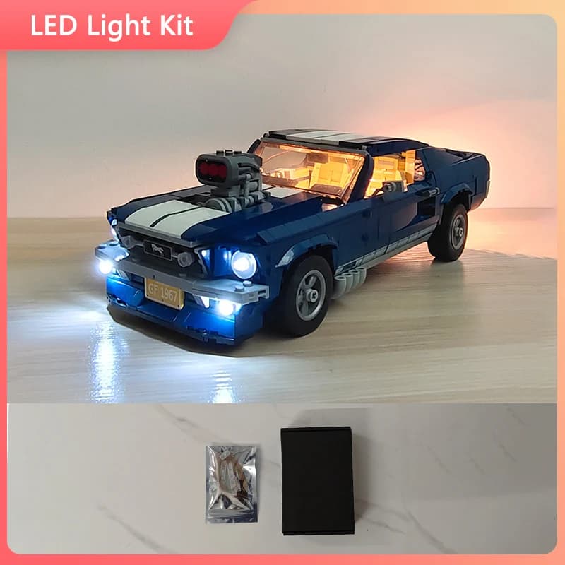 Set di luci a LED per Ford Mustang 21047 compatibile 10265 (solo luce a LED, NON include i mattoni del modello)