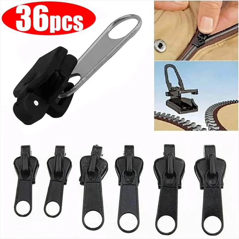 6/36pcs Fix Zip Puller Cerniere istantanee universali Fix Zipper Kit di riparazione Sostituzione Zipper Pull Slider per accessori cucito fai da te