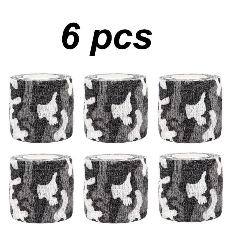 4.5m Camouflage Benda Elastica Caccia Travestimento Nastro Avvolgente Autoadesivo Protezione Sportiva Caviglia Ginocchio Dito Braccio Benda Del Tatuaggio Dell'animale Domestico