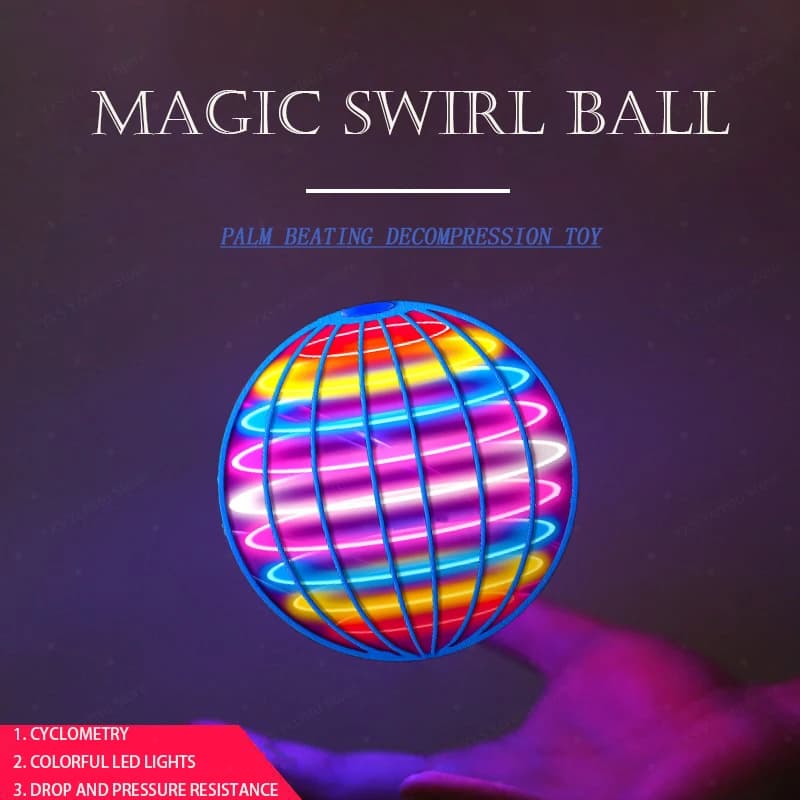Elicottero drone con controllo manuale giocattolo Flying Ball Spinner 360 ° Mini UFO rotante con luce Regali per bambini Gioco Palla sportiva per bambini
