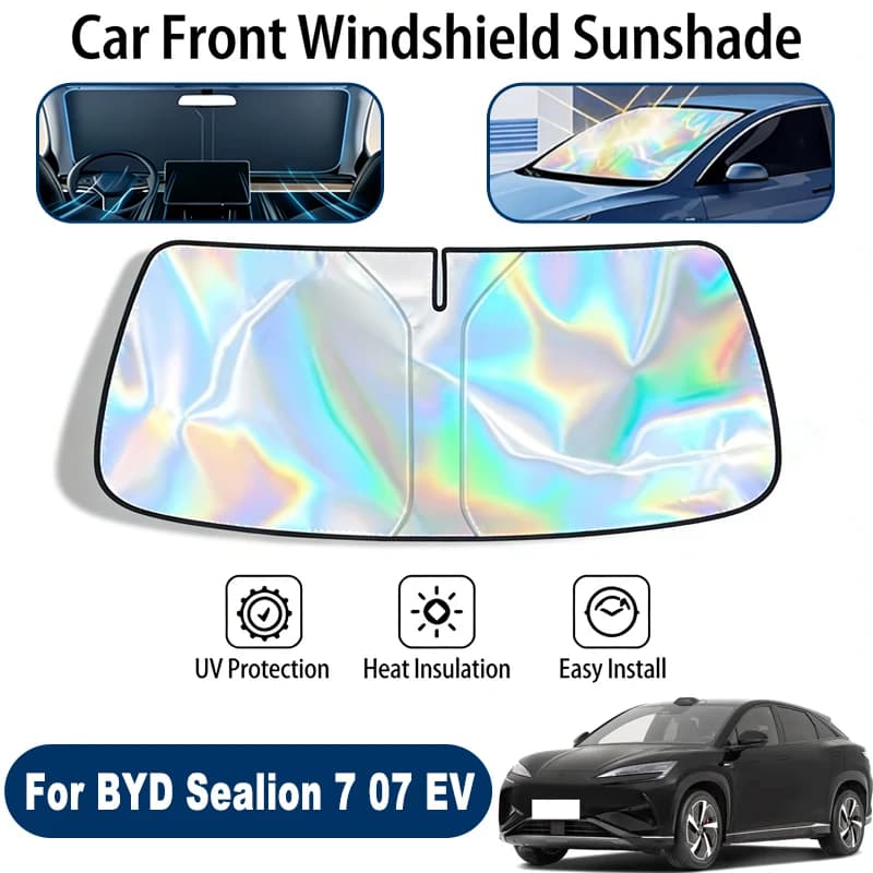 Parasole per parabrezza per BYD Sealion 7 07 EV, pieghevole, riflettente ai raggi UV, protezione solare per il finestrino anteriore, accessori