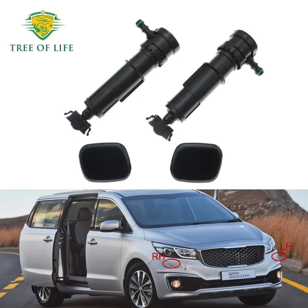 Per Kia Carnival Sedona 2015 2016 2017 2018 (LH & RH) Faro anteriore Lavafari Ugello spruzzatore di alta qualità
