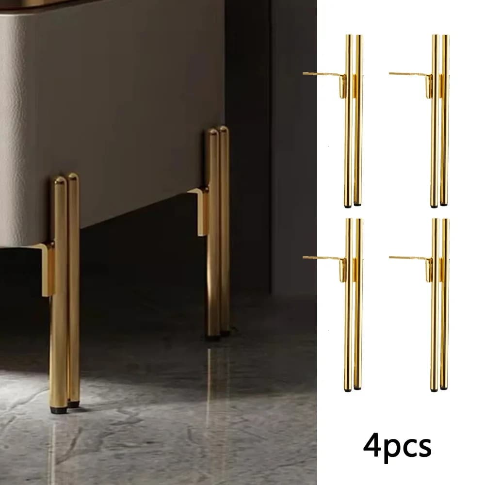 4 pezzi 15 cm di altezza doppio tubo moderno gambe per mobili in metallo comodino panca di lusso accessori per tavoli piedini per armadietti