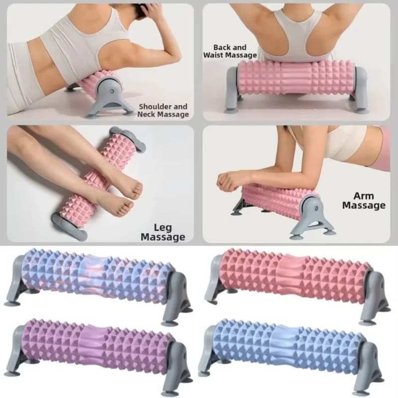 Non-Slip Suction Cup Foam Roller With Bracket High Load Thickened EVA Yoga Column Back Stretch Muscle Roller