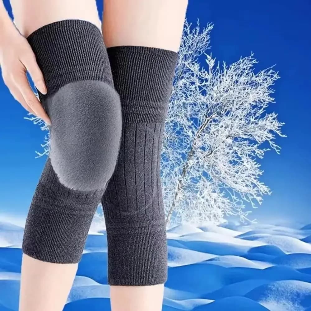 Ginocchiere Termiche Universali Antifreddo, Scaldacaviglie Morbidi Antivento con Cinghie Elastiche, Supporto per Ginocchia Invernale per Gambe Fredde