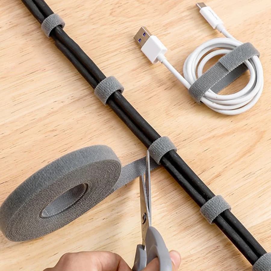 Nastro di fissaggio in nylon multifunzionale da 5 m Fascetta per cavi in velcro Fascetta per cavi per computer Rilegatura per cavi da tavolo