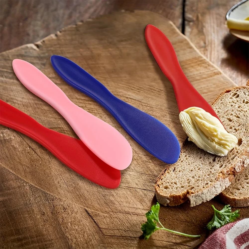 Set di 3 Spatole per Burro, Spatola Antiaderente per Marmellata e Crema, Utensile da Cucina per Burro di Arachidi, Gadget per Casa e Cucina