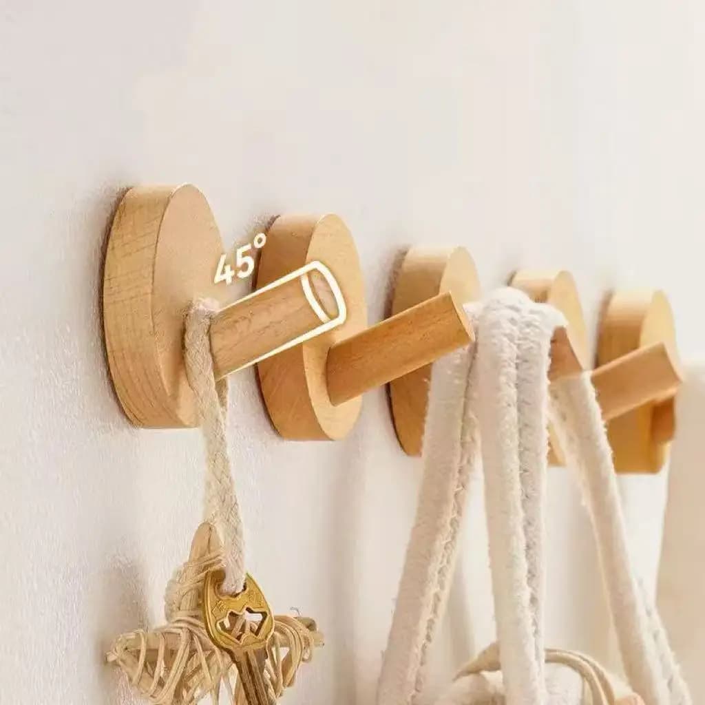 Appendiabiti da parete in legno nordico, gancio decorativo per cappotti, portachiavi, porta cappelli, sciarpe, borse, appendiabiti da bagno