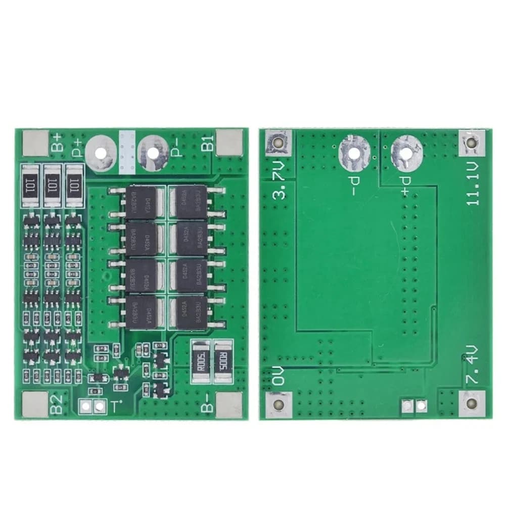 Scheda di Protezione per Batterie al Litio 18650 3S 25A con Bilanciamento BMS PCM, Scheda di Protezione Caricabatterie per Moduli Celle Lipo