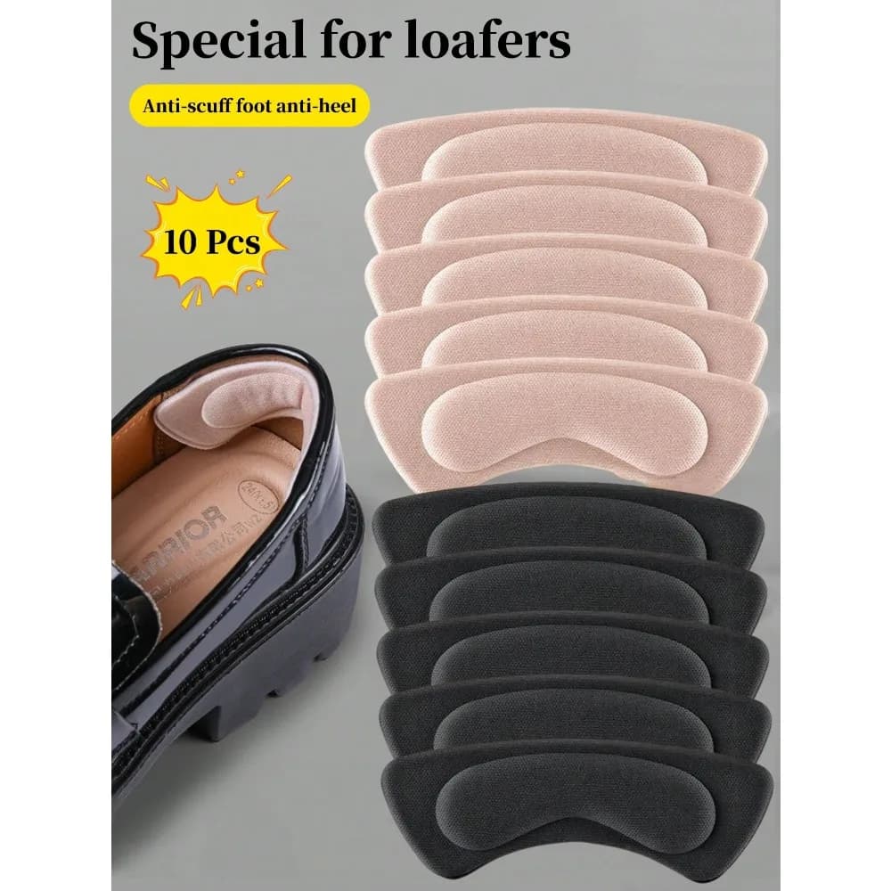 5 Pairs Women's Invisible Heel Grips, 4D Anti-Slip Cushion Pads, Comfortable & Breathable, Suitable For Loafers, Leather Shoes, High Heels & Sandals