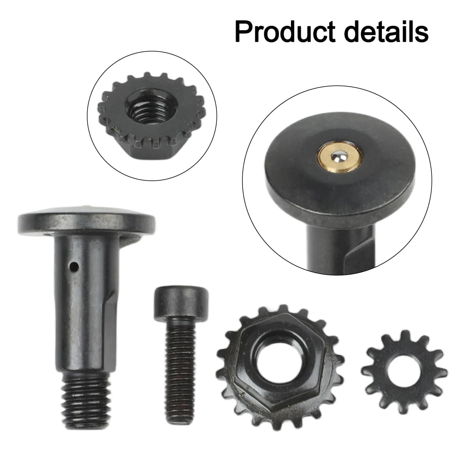 Bimetallic central shaft with clamping screws for pruning shears, spare parts for garden shears, accessories for cutting tools repair