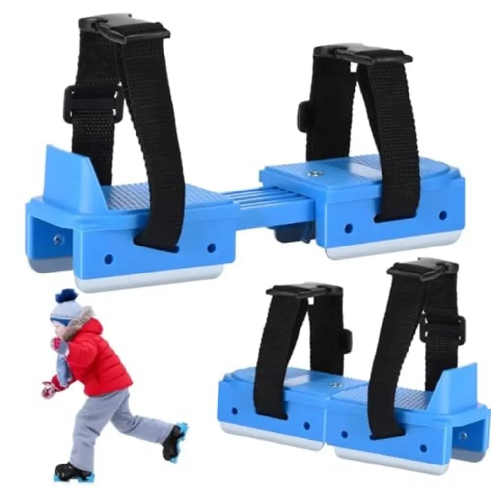 Pattini da ghiaccio regolabili per bambini con cinturini in plastica a sgancio rapido, scarpe da allenamento per principianti, pattini da ghiaccio a sgancio rapido per bambini principianti