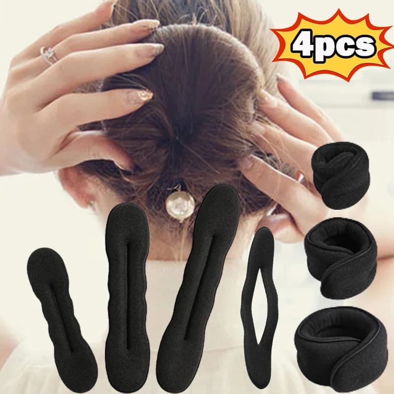 4 pz/set New Magic Foam Sponge Clip Bun bigodino Braider acconciatura Twist Maker Tool Dount Twist accessori per capelli Styling Twister