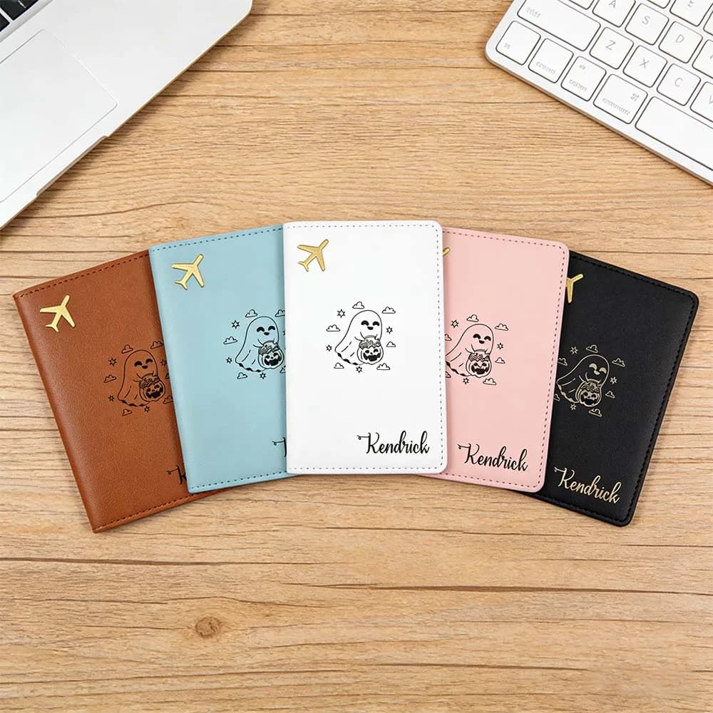 Porta Passaporto in Pelle Personalizzato con Nome, Regalo Sentimentale, Stile Chic