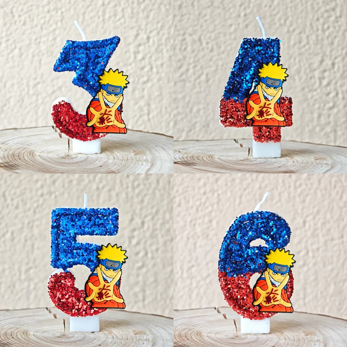 Candeline per Torta di Compleanno Ispirate a Naruto Shippuden, Decorazioni Durevoli per Torte di Compleanno