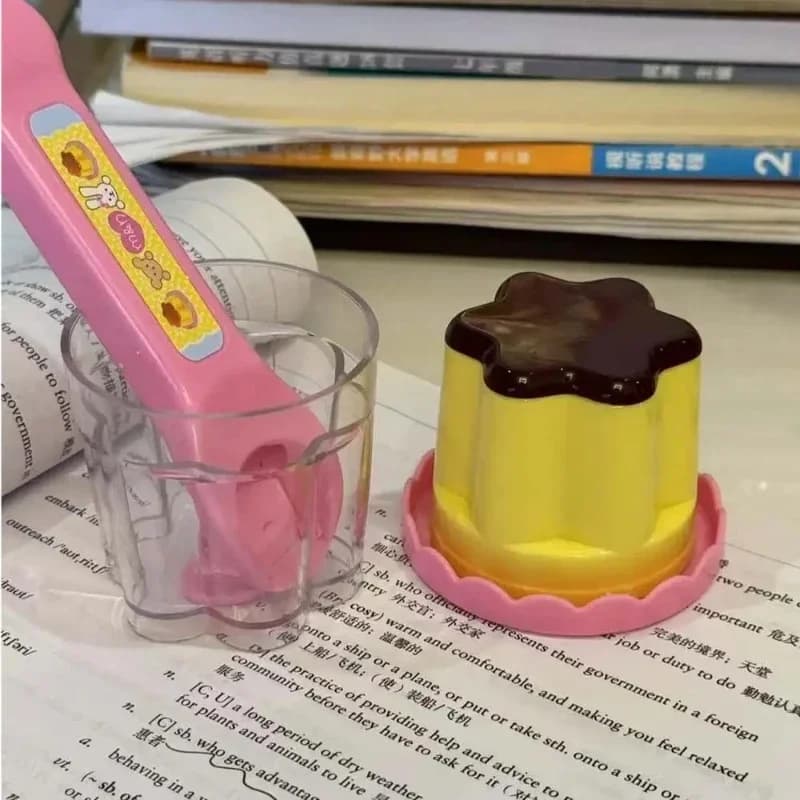 1Set carino rosa gelatina budino di fragole set di giocattoli per l'alimentazione ornamento alimentare da tavolo per bambini ragazze modello educativo 2025