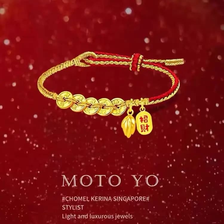 Five Emperor Coins Wealth Attracting Lotus Pod Fashion Bracelet Lucky Fortune Hand Rope Trendy Premium Jewelry for Women Men