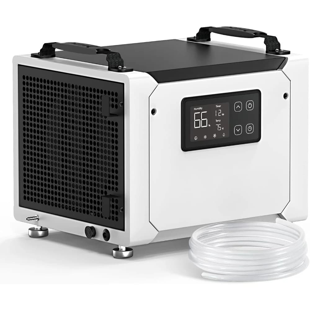 Deumidificatore Commerciale Portatile da 70 Pinte con Pompa per Seminterrati e Ambienti Stagnati, Spedizione USA, Efficiente e Automatico, Certificato Energy Star
