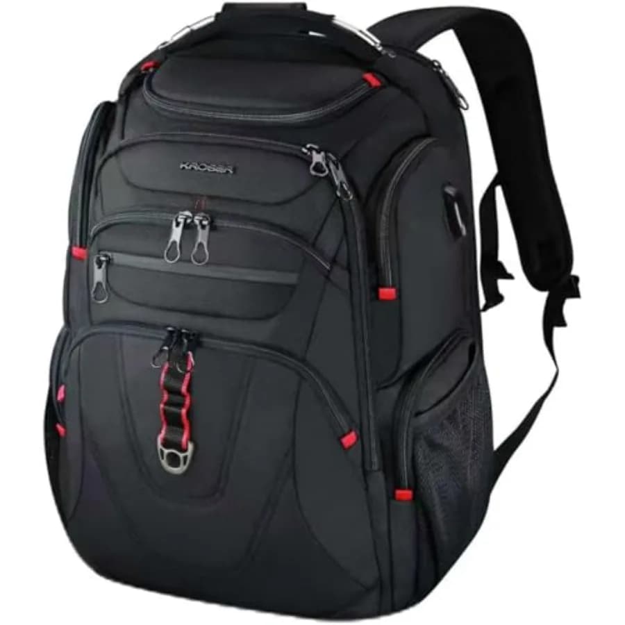 Zaino da Viaggio per Laptop Compatibile TSA XL, Zaino per Computer Idrorepellente, Zaino Universitario, Zaino Business con Tasche RFID