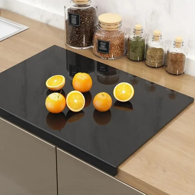 Tagliere in acrilico nero Tagliere per frutta e verdura Tappetino da taglio per alimenti antiscivolo Protezione da banco Gadget da cucina
