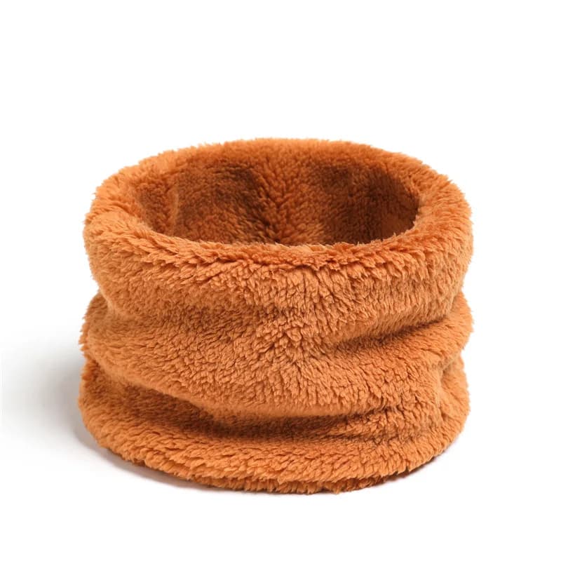 Silenziatore invernale in peluche Copri collo Anello per bambini Fazzoletto da collo Uomo Donna Sciarpa solida Autunno Inverno All'aperto Ciclismo Caldo a prova di freddo