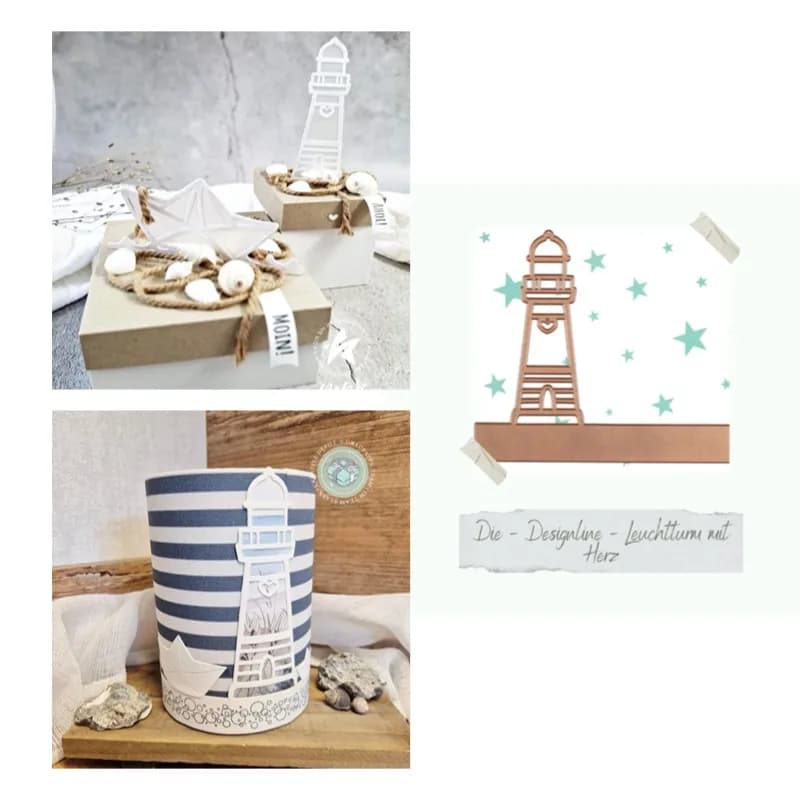 Paper Ships Heart Lighthouse Trailer Heart Embroidery Sandburg Metal Cutting Die Stamp Scrapbooking Diary Decoration Embossing