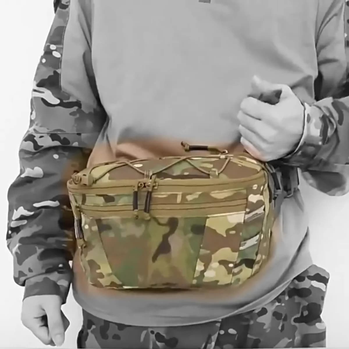 DCW Tactical Waist Bag Naked Transport Waist with Adjustable Belt Tactical Waist Gun Case