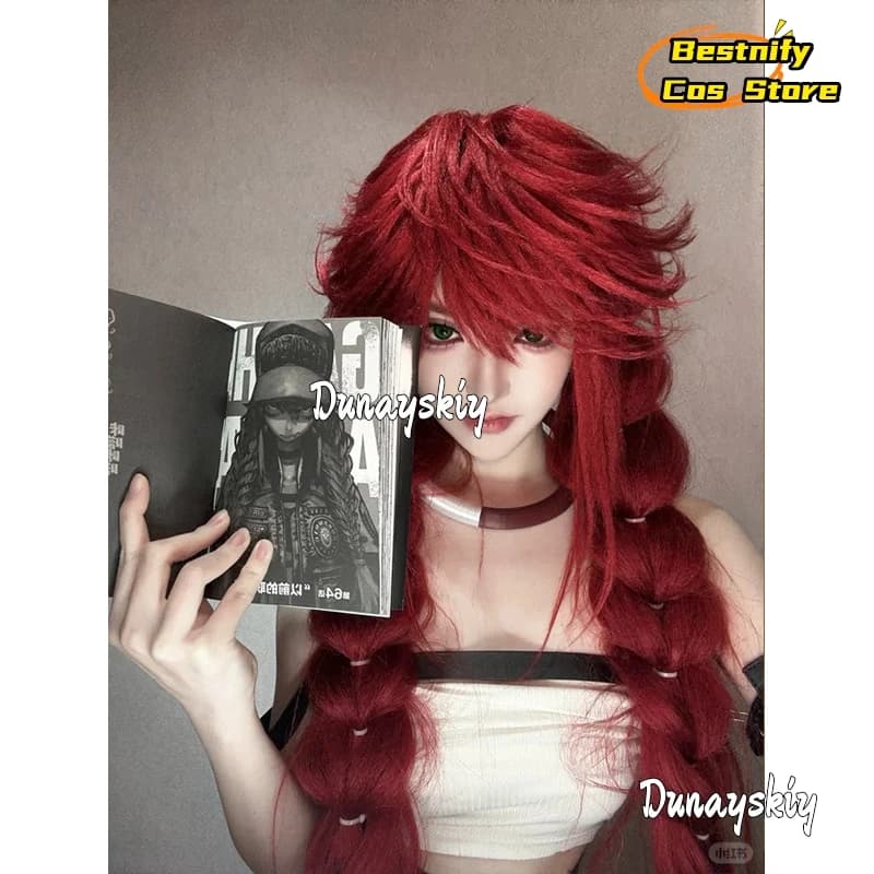 Costume Cosplay Bestnify Cos*/Gachiakuta Anime Riyo per Convention, Halloween, Natale, con Top Ricamato, Gilet, Pantaloncini, Zaino e Marsupio