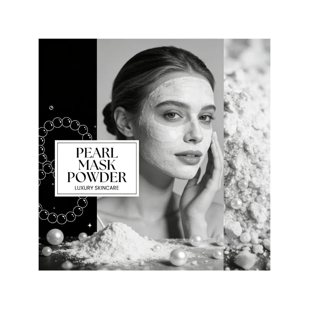Mask Faced in Pearl Extract Powder, Shades Skin Tone, Reduces Scure Macchies, Hydrating, Beauty Mask for Face