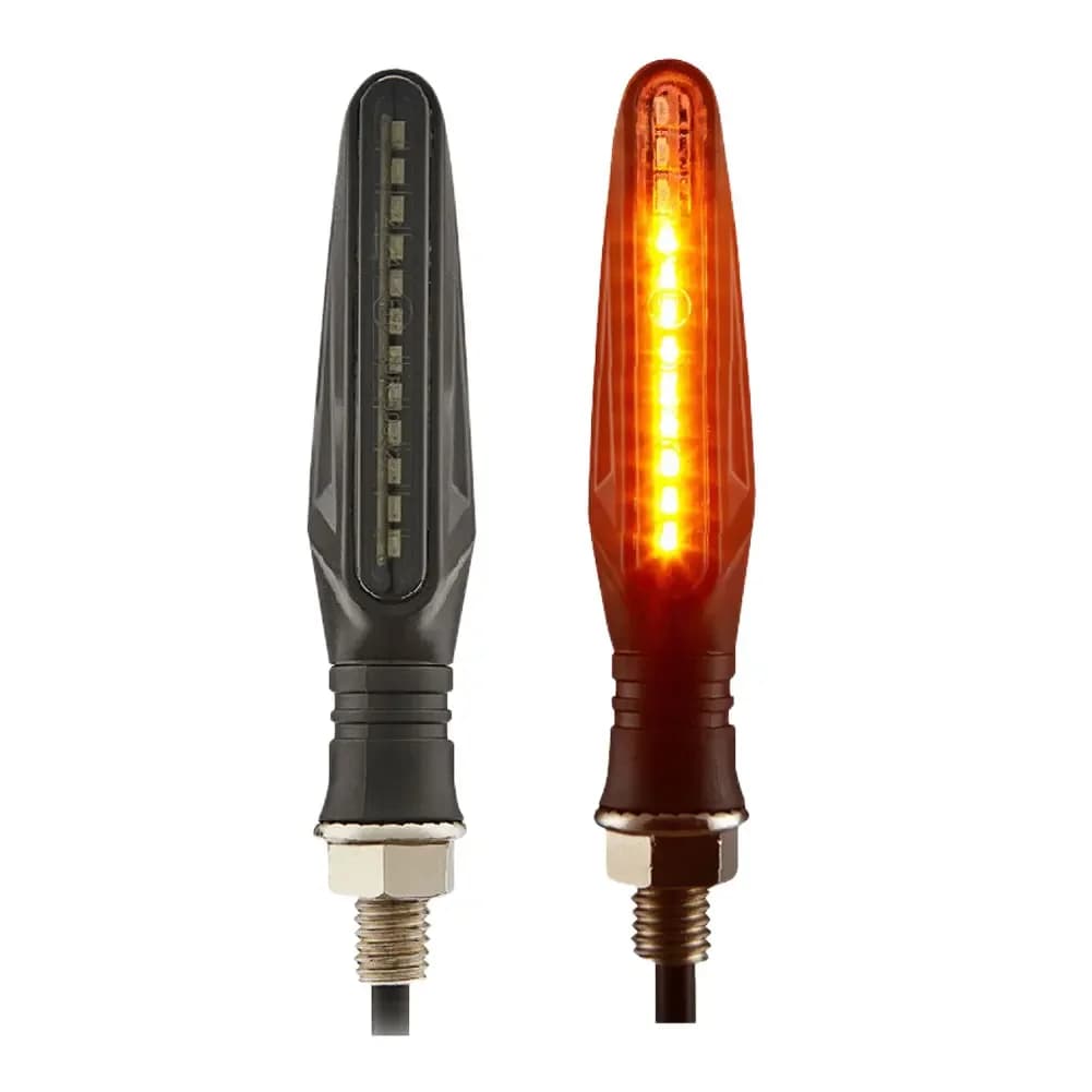2 Pieces LED Direction Indicators for Moto 12V 12 LED, High Brightness Day Lights Waterproof for Motorcycles and Beach Bikes