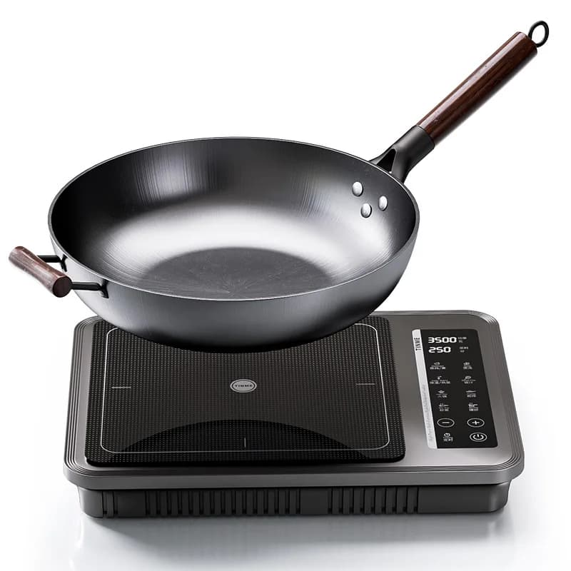 Piccola pentola da cucina intelligente integrata multifunzionale Fornello a induzione con padella elettrica tedesca piatta americana per uso domestico